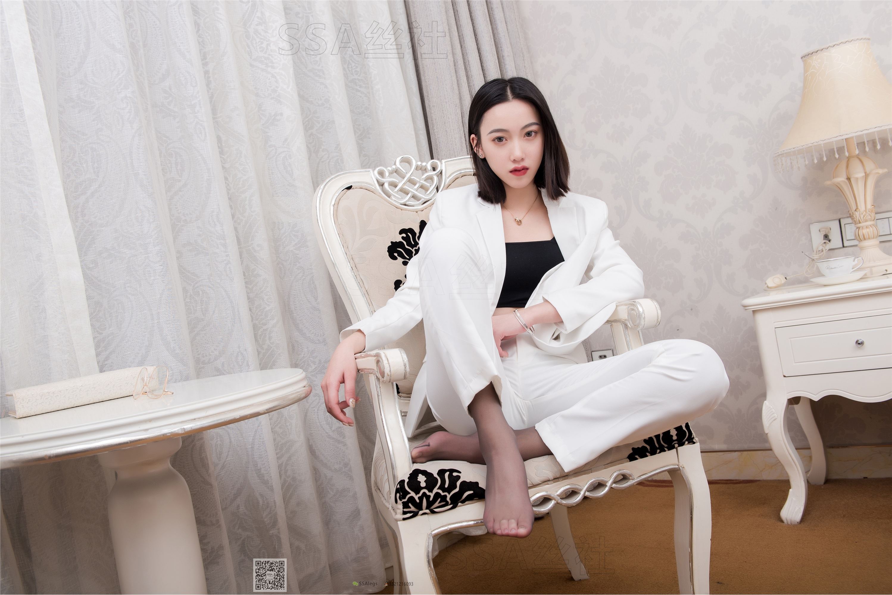 SSA丝社 超清写真 NO.065 大大 白西装裤里丝